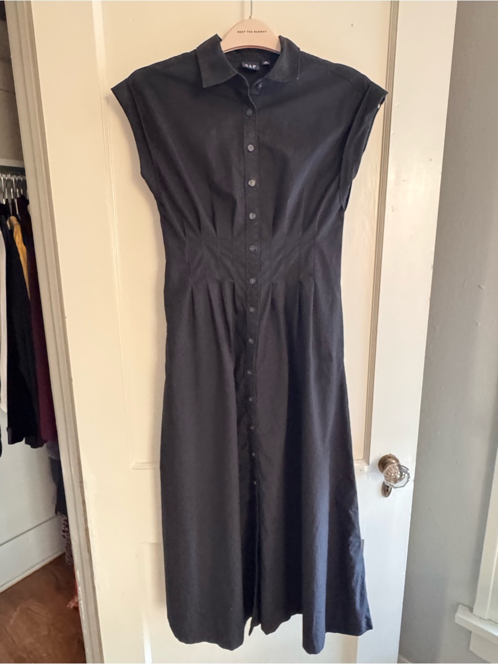 GAP Black Button-Front Collared Women’s Dress